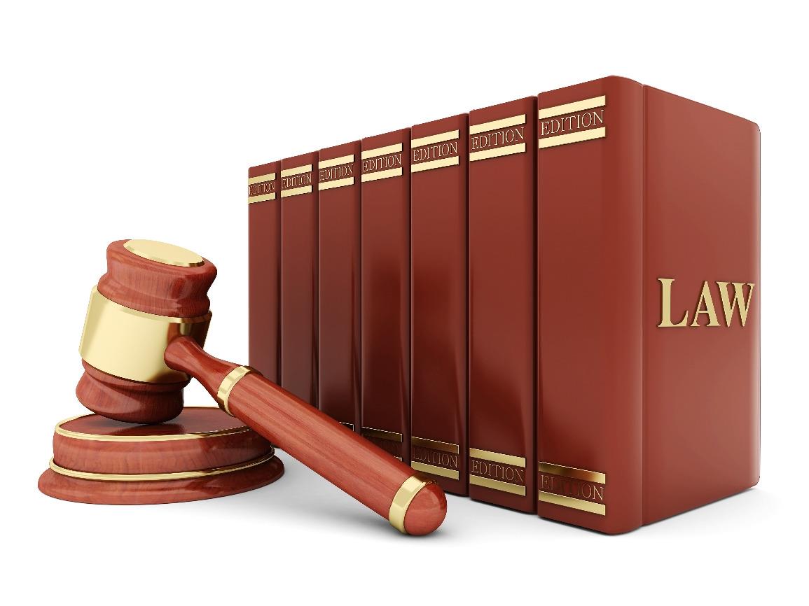 Law with books and gavel