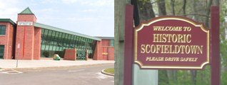 Scofieldtown Road and Scofield Magnet Middle School