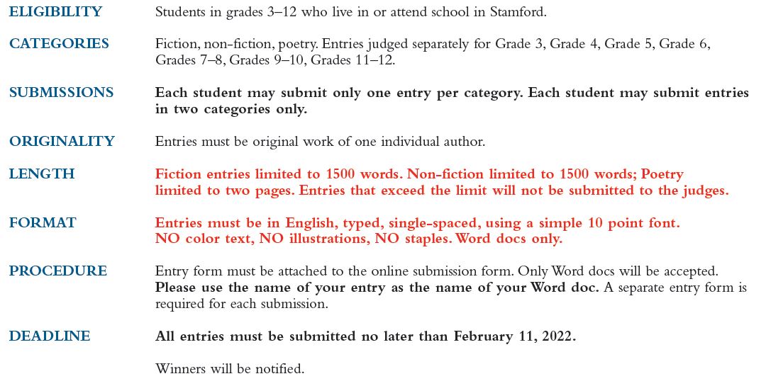 entry guidelines