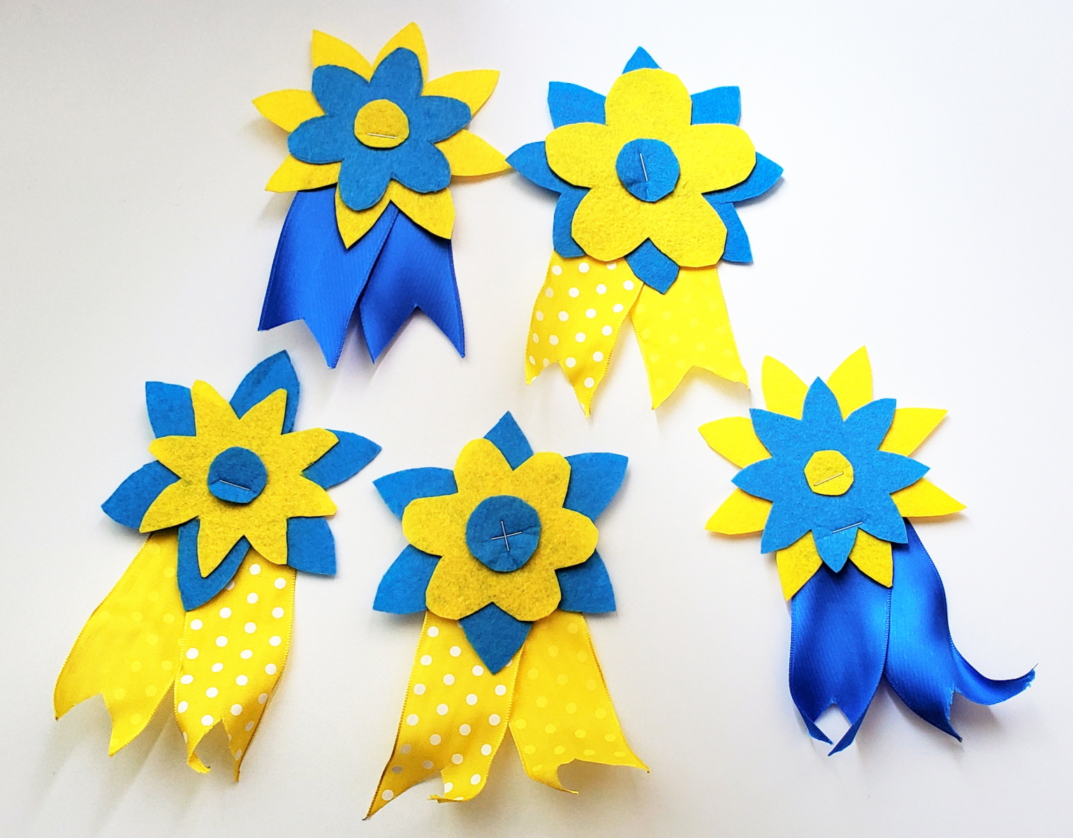 Flower badges - Ukrainian Wreath Art Project 