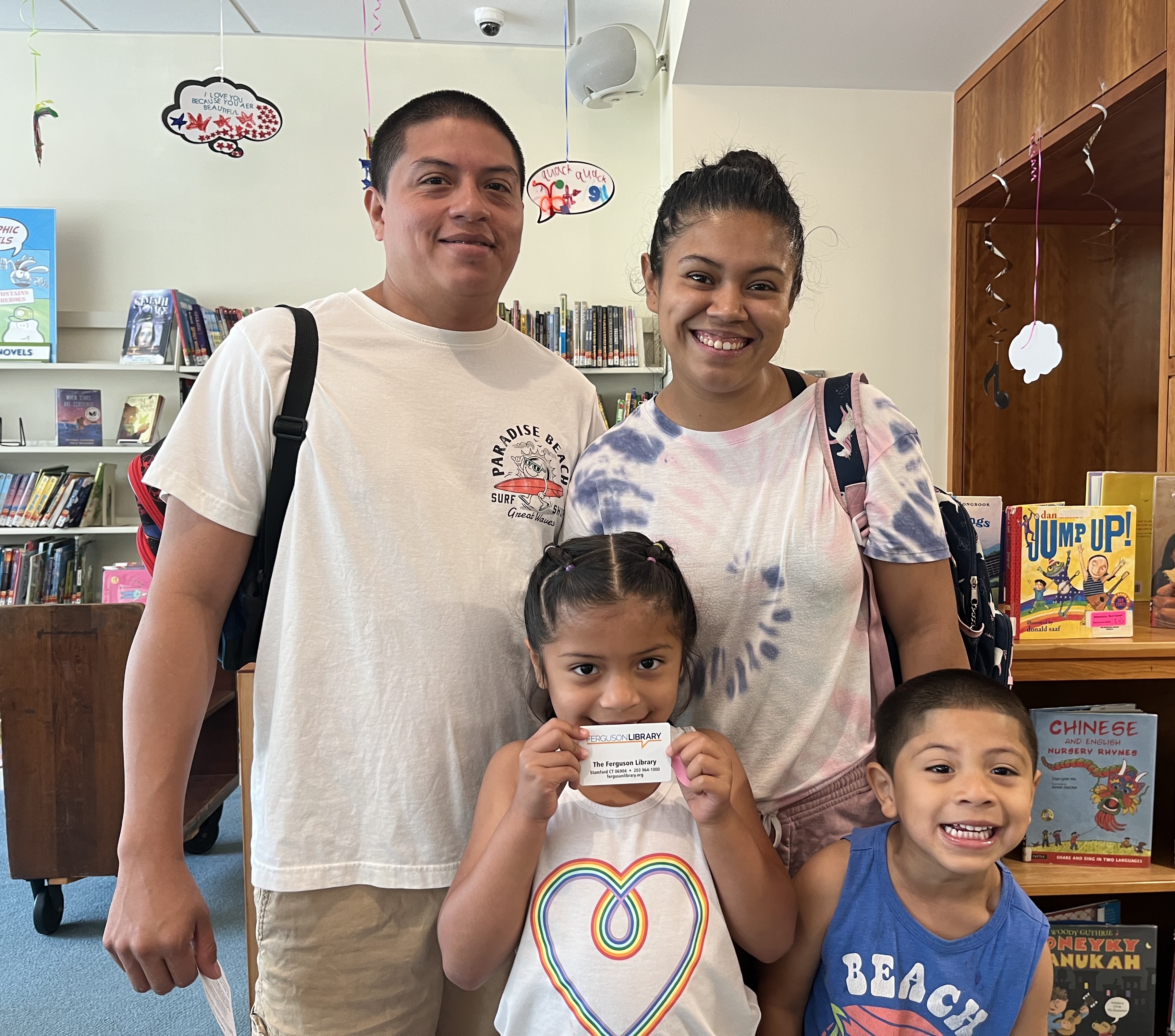 library card 1st grader Melanie Mejia and family 7-23.jpg 