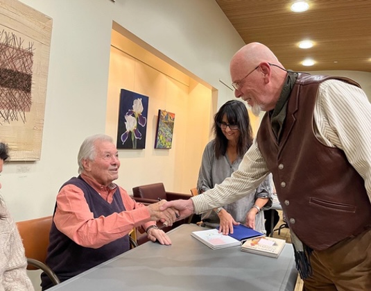 Legendary chef Jacques Pepin at the library.