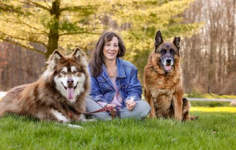 Gayle Elias with Dogs