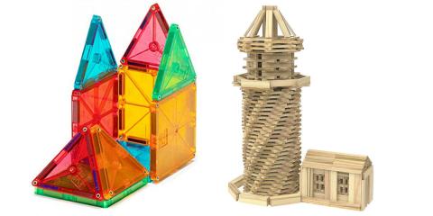 Keva Planks and Magna Tiles