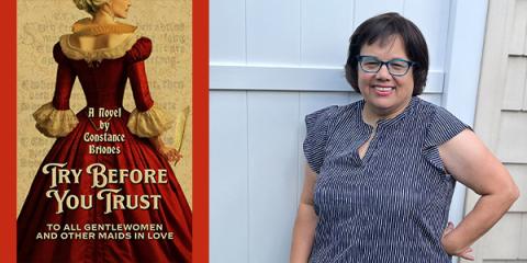 Constance Briones with Book