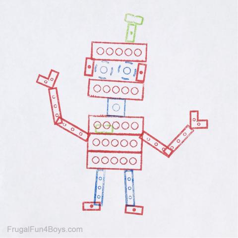 Crafternoon Lego Stamp