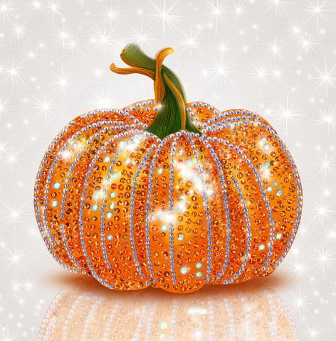 Adult Crafting Diamond Pumpkin