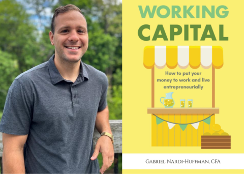 Gabriel Nardi-Huffman with Book