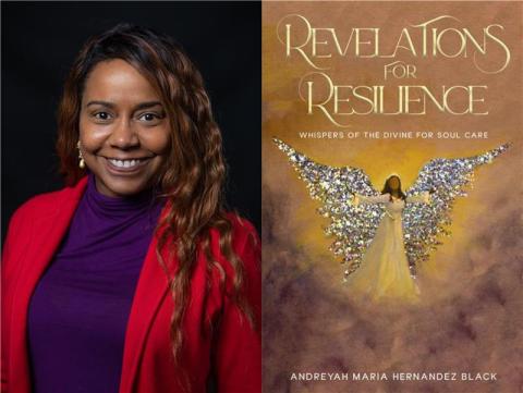 Andreyah Black with Book