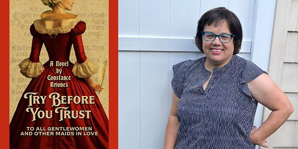 Constance Briones with Book