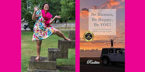 Raditia Lasry with Book