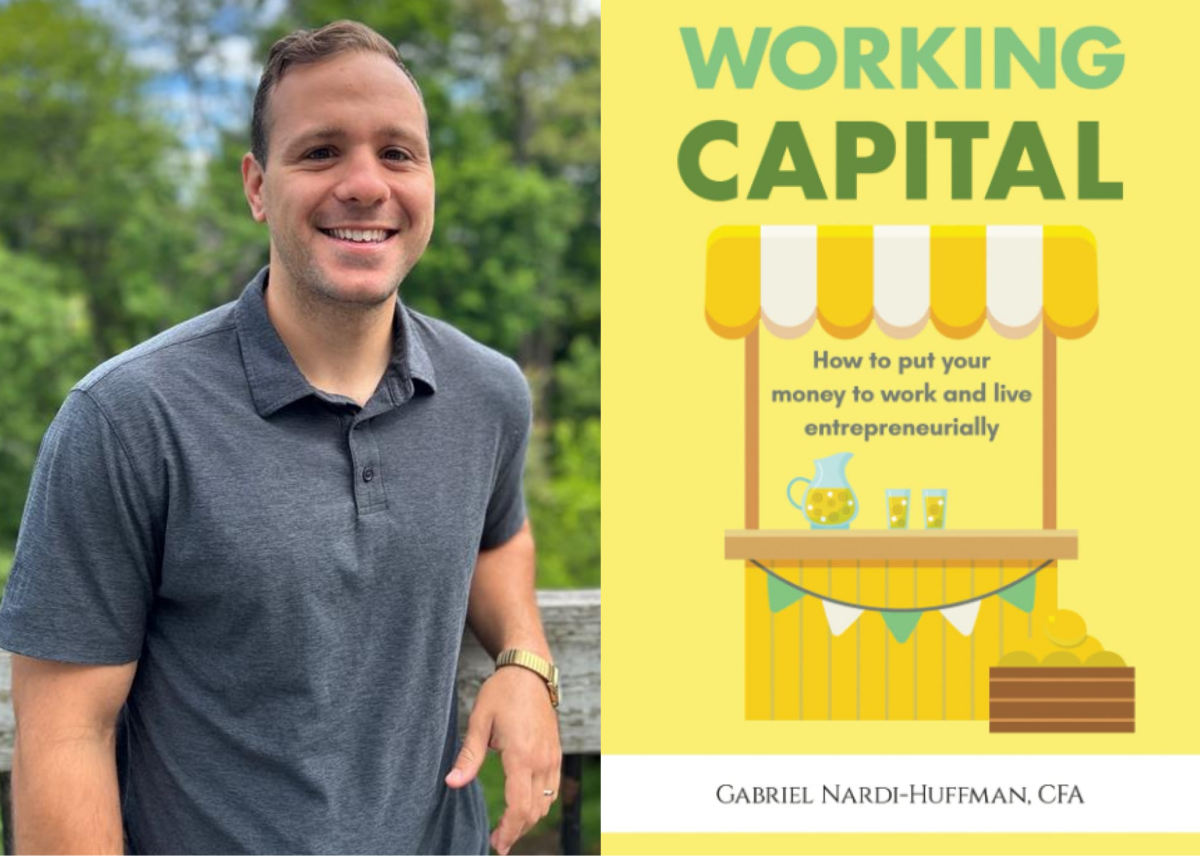 Gabriel Nardi-Huffman with Book